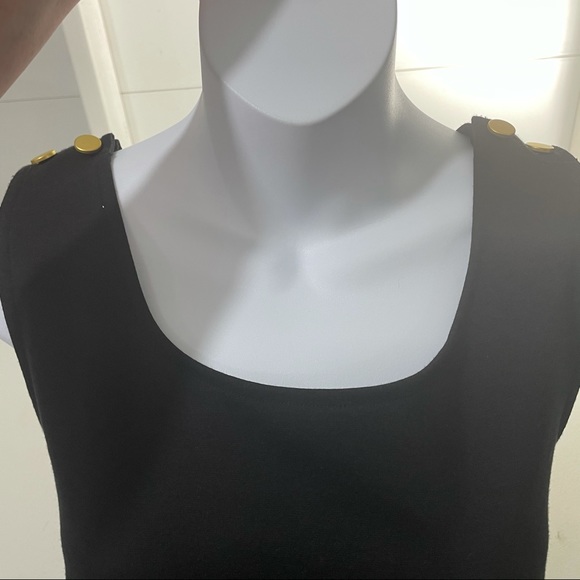 BNWT Gap Ponte Knit Sleeveless Classic Black Sheath Dress 12 - Picture 7 of 14